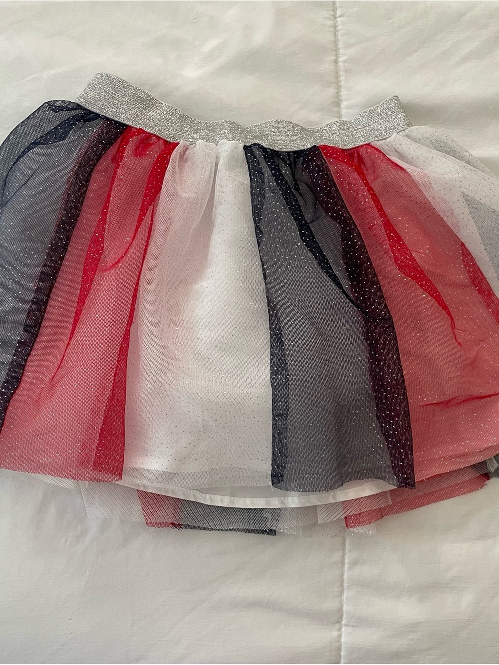 Cat & Jack Red, White, Blue Tulle Skirt
